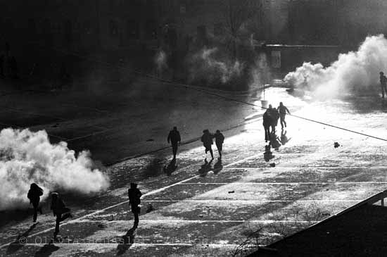 Image of "Zurich, Sommer 1980.": Photobook Zürich, Sommer 1980 by Olivia Heussler with Pictures of the Zurich youth movement, with a text by Stefan Zweifel.
Nominated for Deutscher Fotobuchpreis 2011