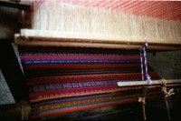 Image of sheet 19780170 photo 11: Traditioneller Indio-Stoff auf Webstuhl in Weberei, Guatemala 1978.