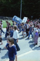 Image of sheet 19790070 photo 12: Pfingstmarsch gegen Atomkraftwerk Gösgen Anti AKW Bewegung 'Stop für AKW Leibstadt Kanton Aargau 1979
