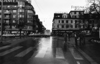 Image of sheet 19800091 photo 1: Am 21. April 1980 besetzt die Gruppe «Luft & Lärm» die Unterführung an der Langstrasse in Zuerich.