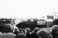 Image of sheet 19800091 photo 15: Am 21. April 1980 besetzt die Gruppe «Luft & Lärm» die Unterführung an der Langstrasse in Zuerich.