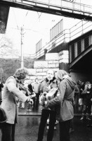 Image of sheet 19800091 photo 18: Am 21. April 1980 besetzt die Gruppe «Luft & Lärm» die Unterführung an der Langstrasse in Zuerich.