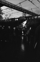Image of sheet 19800092 photo 2: Das Monster brennt, Protest der Gruppe «Luft & Laerm»  an der Langstrasse in Zuerich 1980.