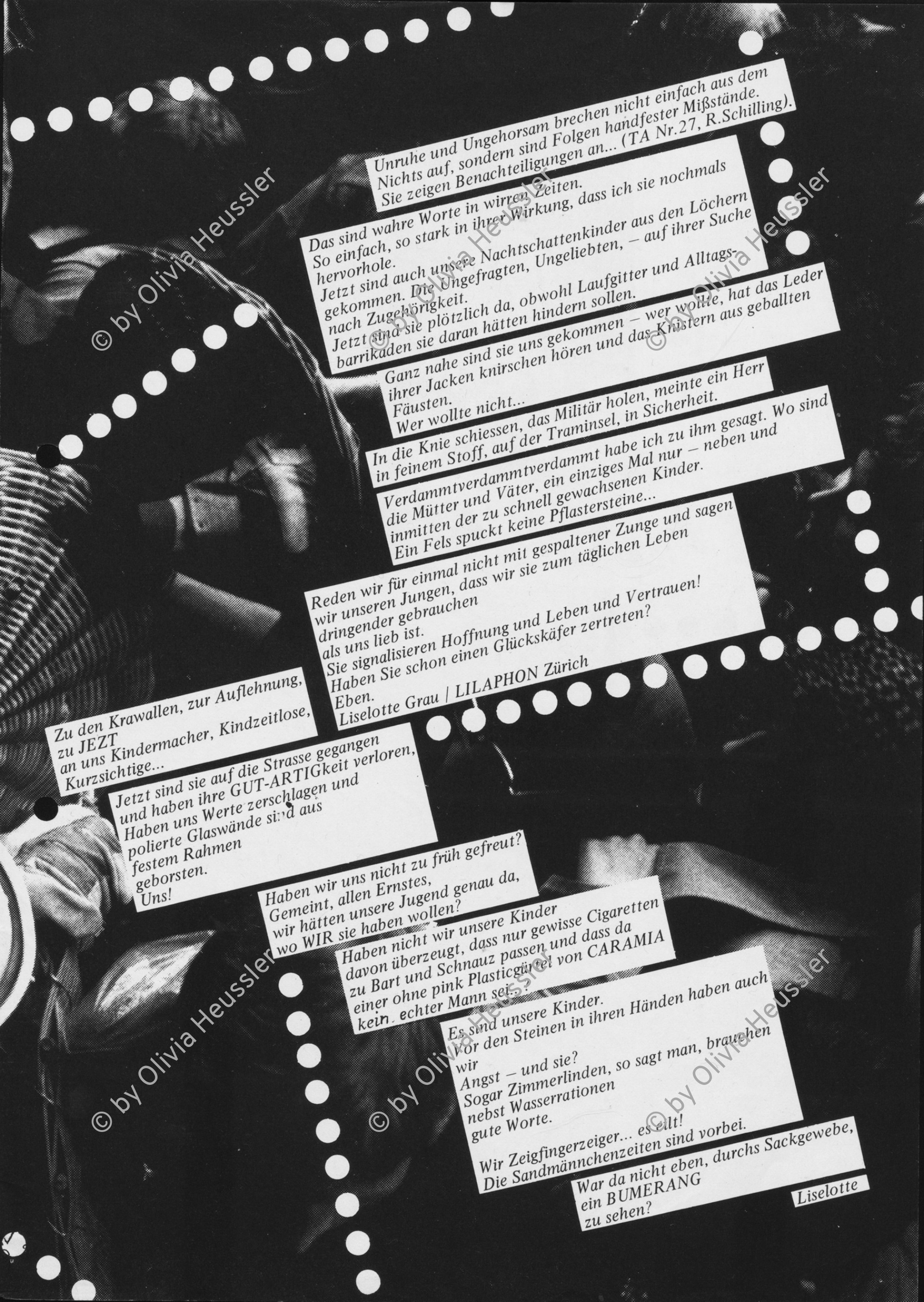Image of sheet 19800160 photo 33: Jugendbewegung Bewegig AJZ Zürcher Jugendunruhen Demonstrationen
Zürich Youth movement 1980
flyer