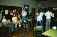 Image of sheet 19800230 photo 26: Werner Schläpfer (Floete) spielt mit Echo vom Locherguet Lochergut in Zuerich 1980.
Gemeinschaftszentrum Riesbach