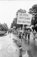 Image of sheet 19800261 photo 21: Kinder demonstrieren gegen zuviel Verkehr, Schweighofstrasse Zürich 1980.