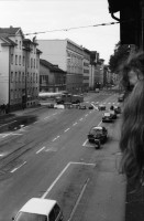 Image of sheet 19800302 photo 35: Wasserwerfer auf der LImmatstrasse. Das Autonome Jugendzentrum AJZ während den Zürcher Jugendunruhen in Zürich 1980. Jugendbewegung Bewegig Zürich youth movement protest