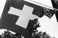 Image of sheet 19800324 photo 3: Das Thema «Einstellung der Strafverfahren» wird von neuem aufgegriffen: Grossdemonstration mit rund 4000 Personen am Nationalfeiertag

Schweizerfahne brennt am Bellevue. Packeis brennt am Paradeplatz und Bahnhofstrasse  Bevölkerung und Gaffer. Nacktbaden am Uto Quai im Hintergrund Fraumünster und Quaibrücke See. Aperitiv Hotel Eden au Lac. Später Sonnenbaden nackt am Zürihorn. Olivia macht Kopfstand. Strassentheater mit Deux Chevaux Camionette
Jugendbewegung Bewegig AJZ Zürcher Jugendunruhen Demonstrationen
Demonstration am Nationalfeiertag 1. August 1980 am Paradeplatz und an der Bahnhofstrasse. Bevölkerung und Gaffer sitzen im Sprüngli Café.
Zürich protest youth movement