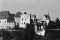 Image of sheet 19800363 photo 2: Giuseppe Reichmuth veranstaltet 'Show' auf dem Goffersberg vis à vis Schloss Lenzburg, 1980.