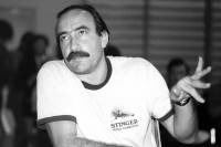 Image of sheet 19800365 photo 16: Geburtstag Feier für Clay Regazzoni, Ex-Autorennfahrer, nach seinem Unfall im Paraplelgikerzentrum bei Basel für Blick.
1980

Gianclaudio Giuseppe "Clay" Regazzoni (5 September 1939 – 15 December 2006) was a Swiss racing car driver. He competed in Formula One races from 1970 to 1980, winning five Grands Prix. His first win was the Italian Grand Prix at Monza in his debut season, driving for Ferrari. He remained with the Italian team until 1972. After a single season with BRM, Regazzoni returned to Ferrari for a further three years, 1974 to 1976. After finally leaving Ferrari at the end of 1976, Regazzoni joined the Ensign and Shadow teams, before moving to Williams in 1979, where he took the British team's first ever Grand Prix victory, the 1979 British Grand Prix at Silverstone √
© 1980, by OLIVIA HEUSSLER / www.clic.li
