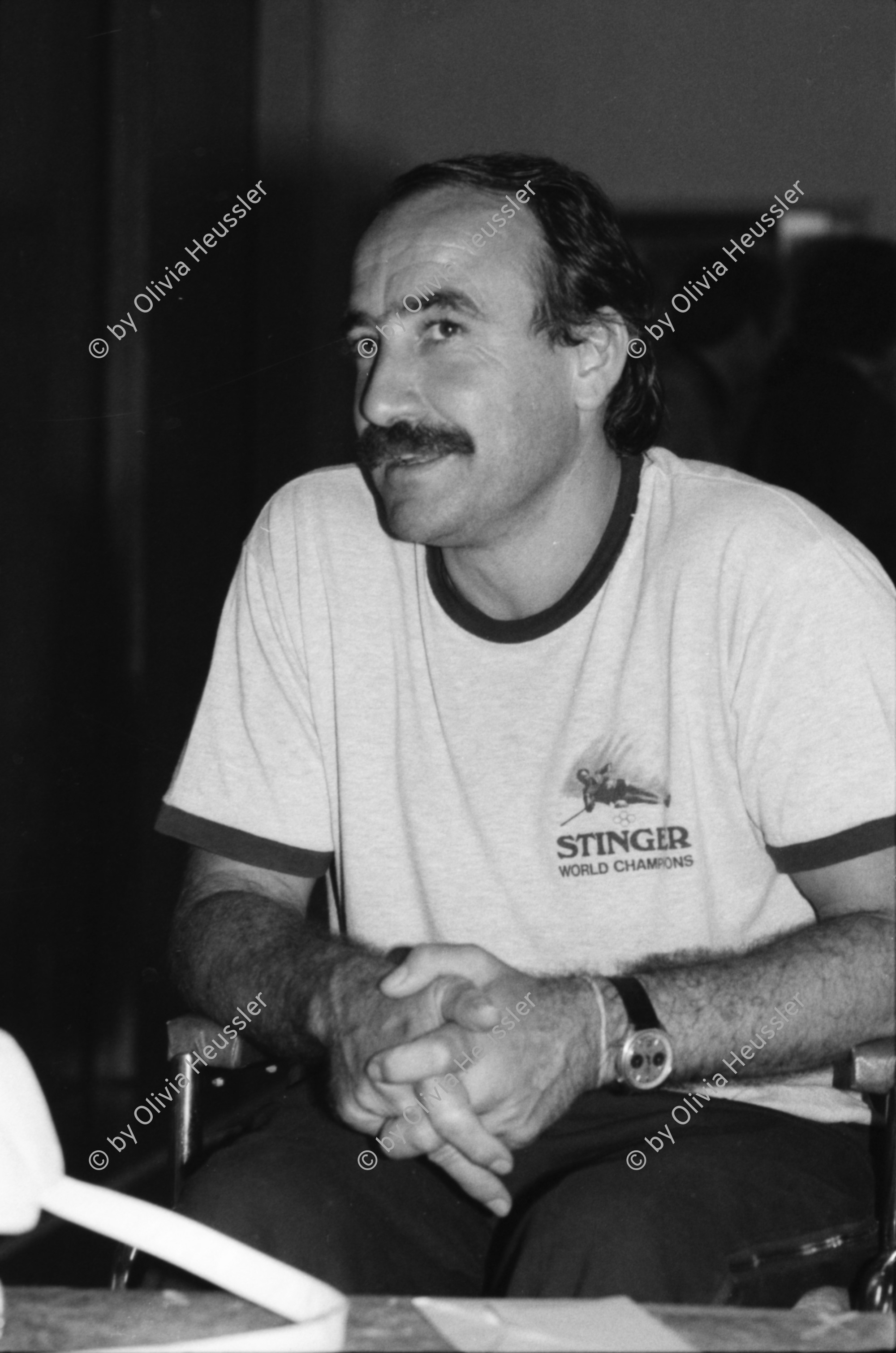 Image of sheet 19800366 photo 1: frtsg. 800373 Geburtstag Feier für Clay Regazoni, Ex-Autorennfahrer, im Paraplelgikerzentrum bei Basel für Blick.
1980

Gianclaudio Giuseppe "Clay" Regazzoni (5 September 1939 – 15 December 2006) was a Swiss racing car driver. He competed in Formula One races from 1970 to 1980, winning five Grands Prix. His first win was the Italian Grand Prix at Monza in his debut season, driving for Ferrari. He remained with the Italian team until 1972. After a single season with BRM, Regazzoni returned to Ferrari for a further three years, 1974 to 1976. After finally leaving Ferrari at the end of 1976, Regazzoni joined the Ensign and Shadow teams, before moving to Williams in 1979, where he took the British team's first ever Grand Prix victory, the 1979 British Grand Prix at Silverstone