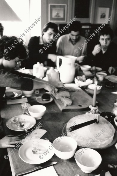 Image of sheet 19800680 photo 30: Ein Kuchen aus Eis mit einem Hammer für die Eisbrecher Redaktion. Zürich, 1980.
Youth movement Zürich 1980 √