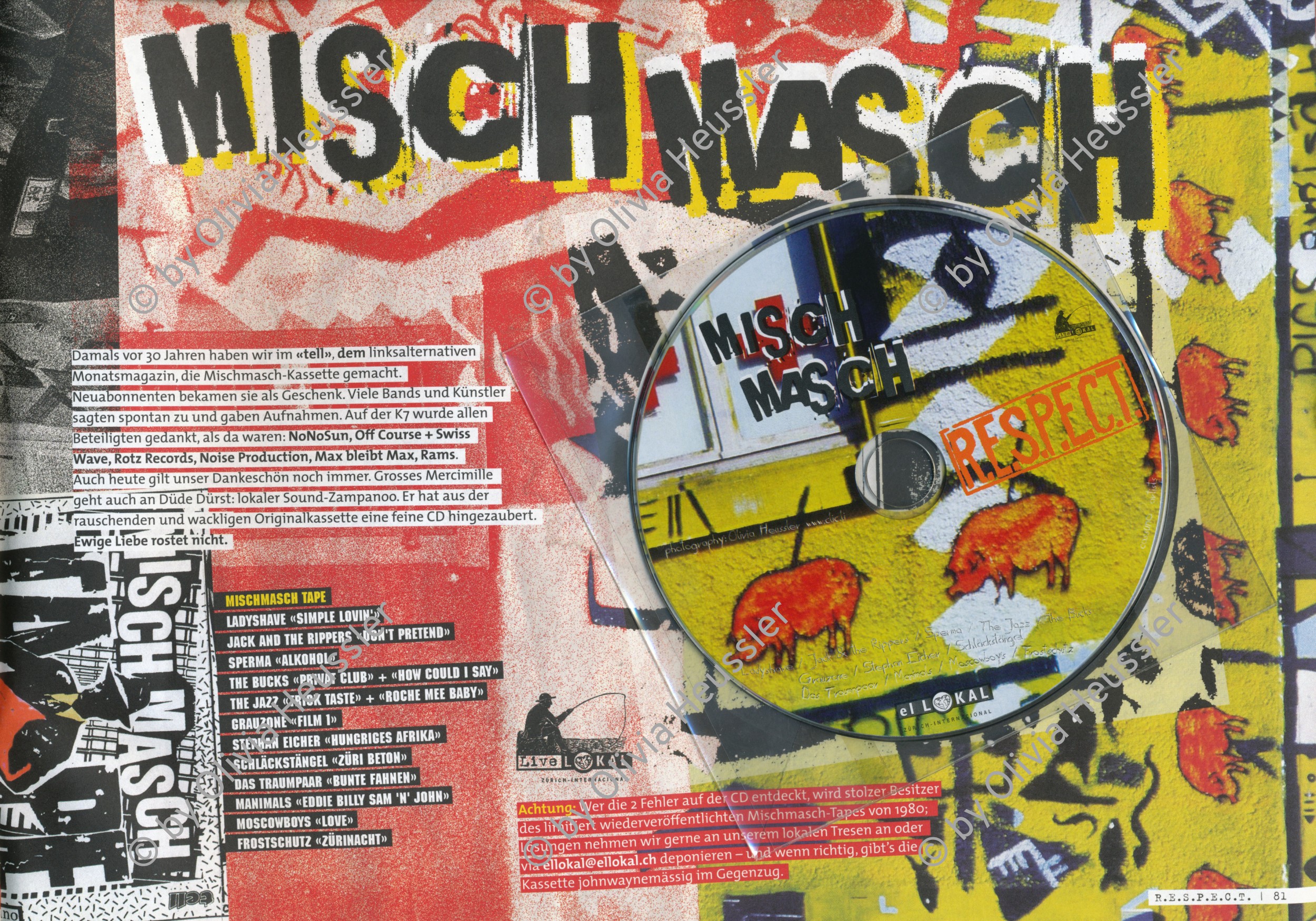 Image of sheet 19803000 photo 45: Publication with CD Cover with painting by Christoph Herzog 
Press Archive printed published photography by Olivia Heussler

painted graffiti art Autonomes Jugendzentrum AJZ Autonomous youth center occupied Besetzung 
Limmatstrasse 1 Zürich Switzerland Schweiz