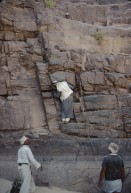 Image of sheet 19803002 photo 110: Friends of Nature with Beduins climbing in Wadi at the Sinai Desert, Israel 1980.