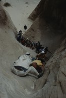 Image of sheet 19803002 photo 115: Tourists with Friends of Nature and Beduins climbing in Wadi at the Sinai Desert, Israel 1980.