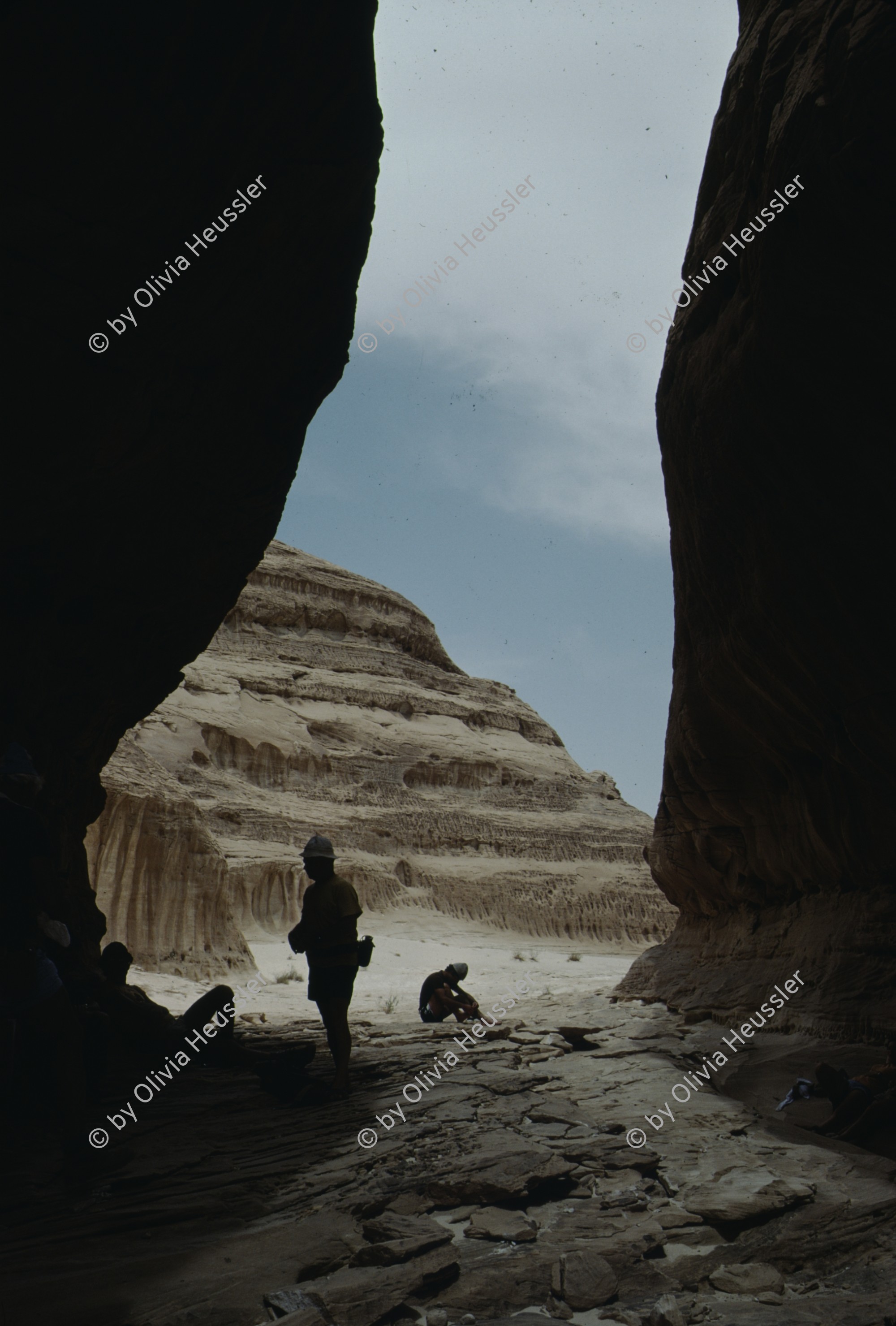 Image of sheet 19803002 photo 119: Friends of Nature climbing in Wadi at the Sinai Desert, Israel 1980.