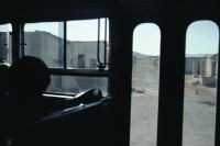 Image of sheet 19803002 photo 31: Busfahrt durch von Israeli geräumten Siedlung, Palestine 1980.