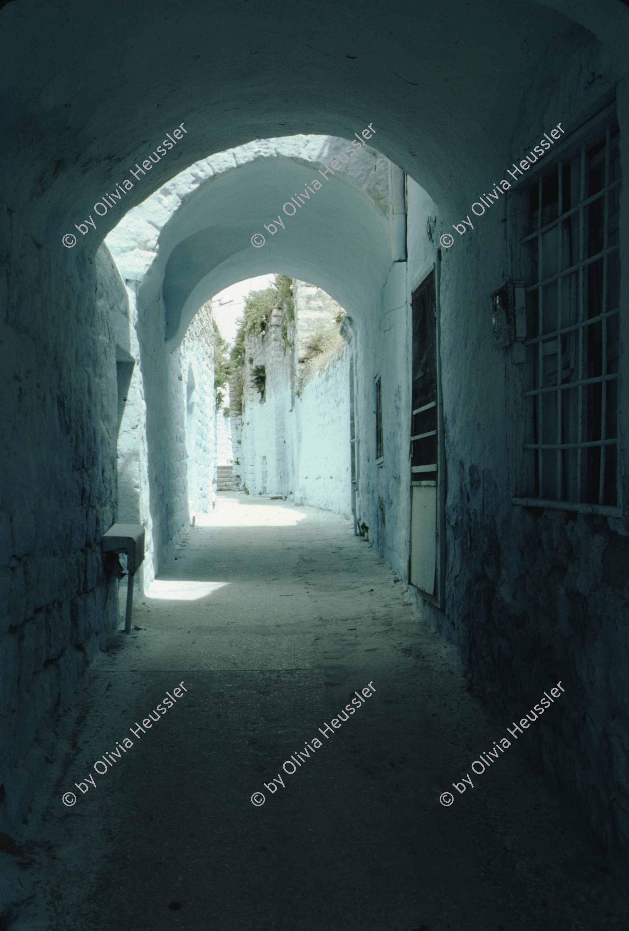 Image of sheet 19803002 photo 46: Ein Dorf in Blau,  im Norden Israels, Palaestina 1980.