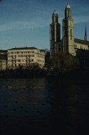 Image of sheet 19803003 photo 1: Grossmünster Kirche am Limmatqai, Zürich 1980.