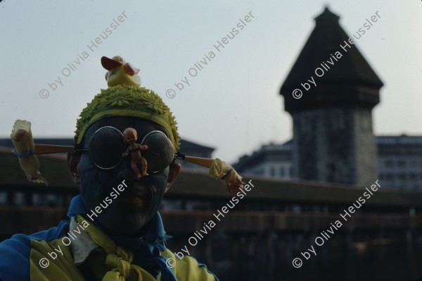 Image of sheet 19803004 photo 9: Carneval, Lucerne Switzerland 1980.
Fasnacht in Luzern 1980.