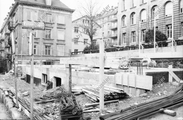 Image of sheet 19810080 photo 2: Baustelle Kenngottweg in Zürich, Schweiz 1981.