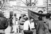 Image of sheet 19810150 photo 11: Helvetiaplatz Mitenand Initiative für Fremdarbeiter, 1981 Zürich.