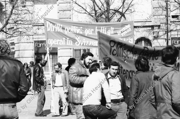 Image of sheet 19810150 photo 11: Helvetiaplatz Mitenand Initiative für Fremdarbeiter, 1981 Zürich.