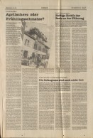 Image of sheet 19810163 photo 32: frtsg. 810162 
An der bewilligten «Frühlingsdemonstration» nehmen rund 8000 Personen teil. Als der Zug das AJZ erreicht, dringen Tausende in das Areal des AJZ ein, während ein Teil des Zuges seinen Weg Richtung Helvetiaplatz fortsetzt. Am Abend räumt die Polizei das Gelände des AJZ: Gewalttätige Auseinandersetzungen und Sachbeschädigungen in der Gegend des Hauptbahnhofs. 
Frühlingsdemonstration und Besetzung AJZ an der Limmatstrasse 18-20 Auf Dach Terasse mit Transparent Autonomes Jugendzentrum Jugendunruhen Bewegung Jugendbewegung 
Babs Hiestand
Zürich 1981