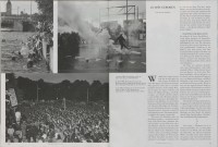 Image of sheet 19810163 photo 36: frtsg. 810162 
An der bewilligten «Frühlingsdemonstration» nehmen rund 8000 Personen teil. Als der Zug das AJZ erreicht, dringen Tausende in das Areal des AJZ ein, während ein Teil des Zuges seinen Weg Richtung Helvetiaplatz fortsetzt. Am Abend räumt die Polizei das Gelände des AJZ: Gewalttätige Auseinandersetzungen und Sachbeschädigungen in der Gegend des Hauptbahnhofs. 
Frühlingsdemonstration und Besetzung AJZ an der Limmatstrasse 18-20 Auf Dach Terasse mit Transparent Autonomes Jugendzentrum Jugendunruhen Bewegung Jugendbewegung 
Babs Hiestand
Zürich 1981