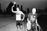 Image of sheet 19810350 photo 19: Weltrekord von M. Hürzeler 50km auf der Radrennbahn Zürich Oerlikon 1981.
