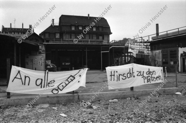 Image of sheet 19810580 photo 2: An alle FixerInnen Hirscht zu den Plätzen. Plakat Transparent Jugendbewegung Autonomes Jugendzentrum AJZ. Zürich 1981 youth movement