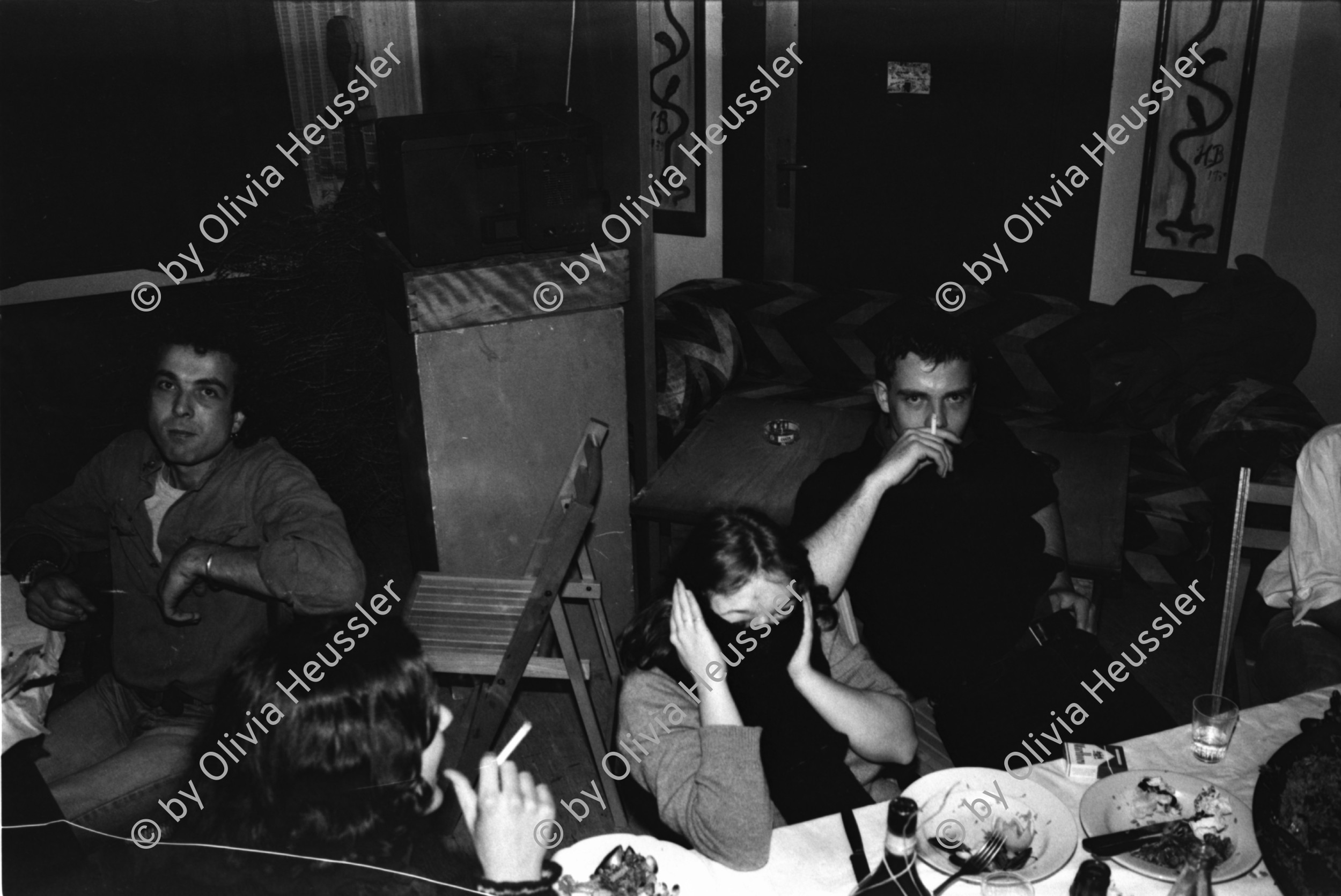 Image of sheet 19810630 photo 13: Fest an der Feldstrasse Schmiede. Tiberio Cardu links Zürich 1981