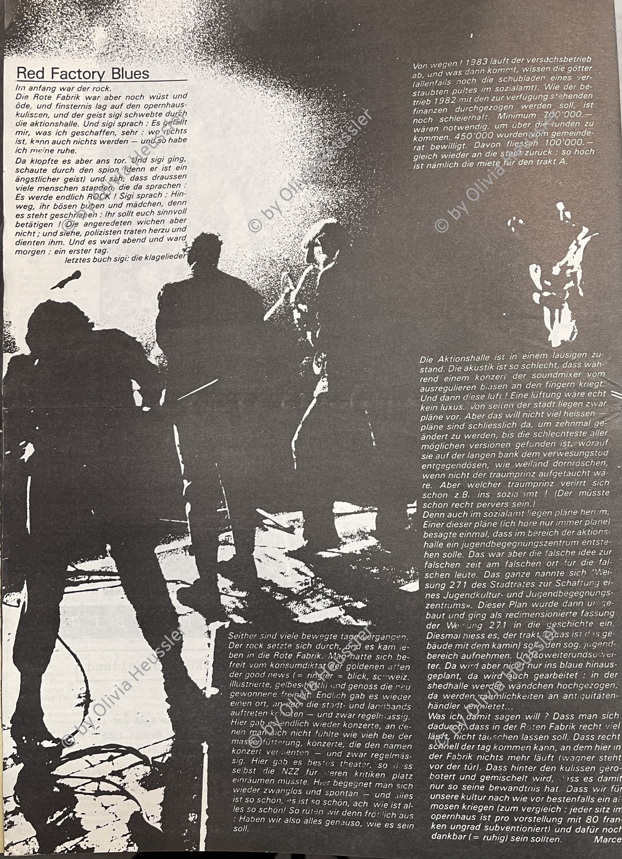 Image of sheet 19810681 photo 20: Jörg Walker mit Platza Band, Konzert im Volkshaus, Zürich 1981.