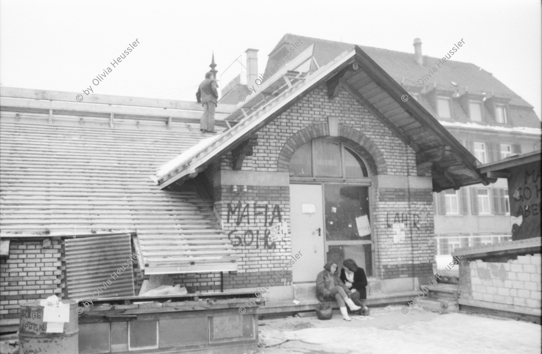 Image of sheet 19820030 photo 16: Im autonomen Jugendzentrum AJZ im Winter in Zuerich 1982.
Jugendbewegung Zürich