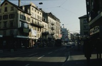 Image of sheet 19833002 photo 14: Wohnhäuser um den Stauffacherplatz am Stauffacher, Kreis 4, Zürich 1983.