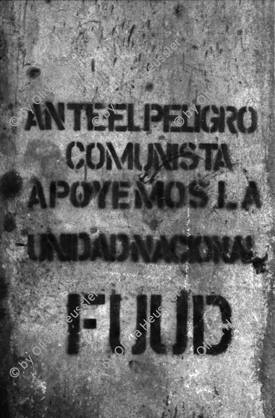 Image of sheet 19840180 photo 31: Anit Kommunisten Wandmalerei. San Pedro Sula Honduras Mittelamerika Centralamerica 1984