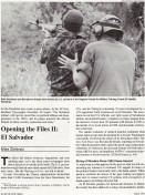 Image of sheet 19840180 photo 4: Im US-Amerikanischen Militär-Ausbildungslager Centro de Entrenamiento Militar (CREM) an der honduranischen Atlantikküste bei El Castillo.Salvadorianische Soldaten. US-Army Soldaten mit M-16 Maschinen gewehre. 
The M16 rifle, officially designated Rifle, Caliber 5.56 mm, M16, is the United States military version of the AR-15 rifle.
Ausbildung im Schiessen mit amerikanischem Instruktor. US-Army Soldaten Honduras Mittelamerika Centralamerica 1984