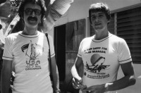 Image of sheet 19840260 photo 2: two difrent opinions. against and in favor to the occupation of Granada by US military. in memory caribean revolution


USA & caribean friends thanks for rescuing Grenada
is written on the left tshirt.
on the right tshirt is written in memory to the revolution:
A new dawn for free Grenada Anniversary of the Grenada Revolution 1979 - 1984