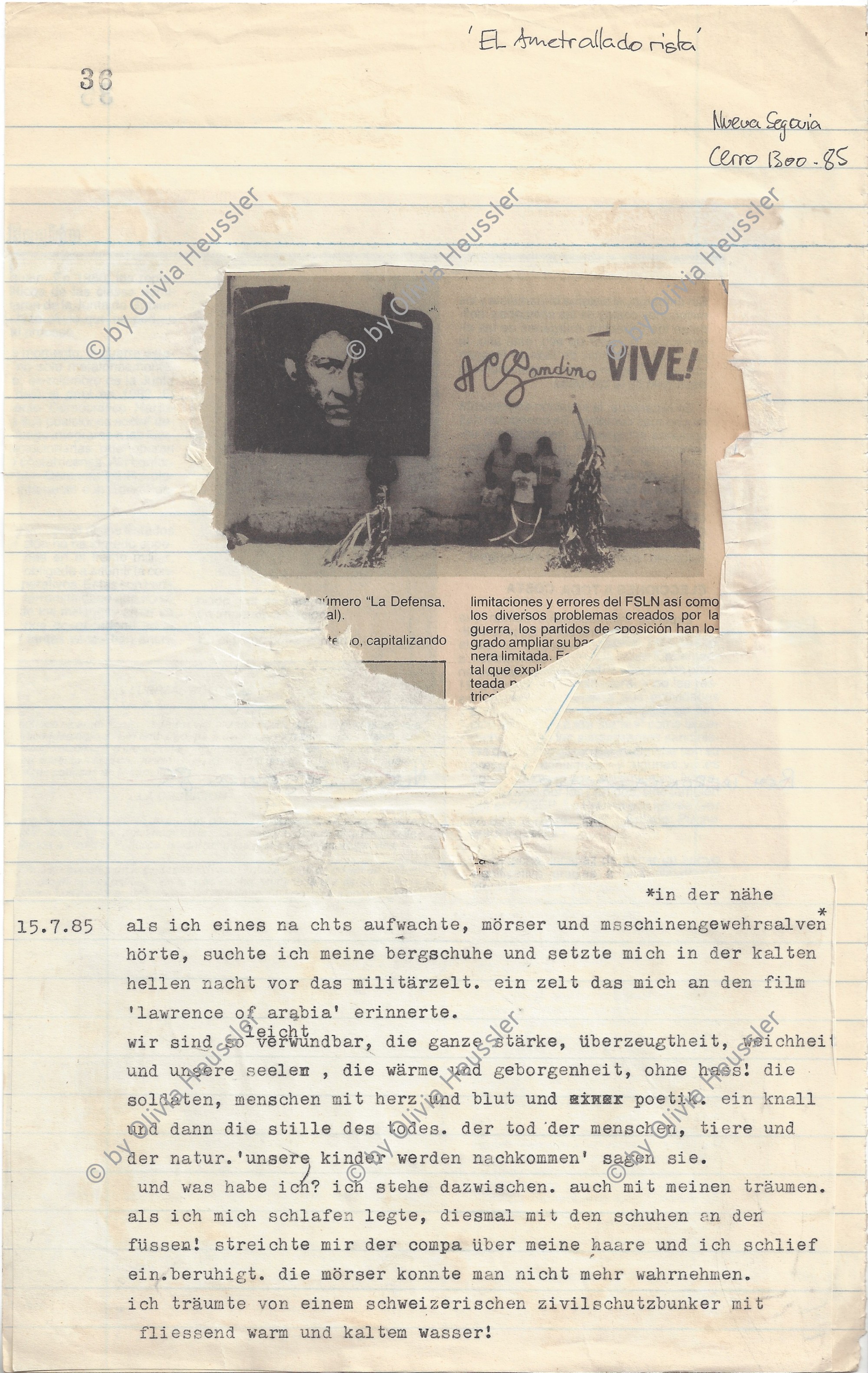 Image of sheet 19840290 photo 28: «Sandino lebt» steht an den Mauern, Jinotepe Nicaragua 1984.

Geburtstag Sandinos. Des Generals des freien Menschen, wird gefeiert. «Sandino vive» steht an den Mauern. Mural Wandmalerei. Jinotepe Nicaragua 1984 √ Sandinist graffiti Wand malerei Frauen Familie sandino vive

Aus: Der Traum von Solentiname/The dream of Solentiname/El sueño de Solentiname
Out of: The dream of Solentiname / El sueño de Solentiname page 33