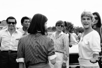 Image of sheet 19840460 photo 24: Die heutige Staatspräsidentin Violetta Chamorro (re.), während einer Veranstaltung der Opposition in der Sandinistischen Regierungsperiode. Managua Nicaragua. 07.84 1984 
Chamorro during a political rally (right)
central america anti sandinist rally  √

Violeta Barrios Torres de Chamorro (born October 18, 1929) is a Nicaraguan political leader, former president and publisher. She became president of Nicaragua on April 25, 1990, when she unseated Daniel Ortega. She was elected as the head of a 14-party anti-Sandinista alliance known as the National Opposition Union (Unión Nacional Oppositora, UNO), an alliance that ranged from conservatives and liberals to communists. She left office on January 10, 1997. Chamorro was the first and only woman to hold that position in Nicaragua. Chamorro was the first elected female head of state in the Americas, the second in the Western Hemisphere after Iceland's Vigdís Finnbogadóttir and the fifth in the world after the elections of Agatha Barbara in Malta, Elisabeth Kopp in Switzerland and Corazon Aquino in the Philippines. She was also the first woman elected in her own right as a head of government in the Western Hemisphere, and the first and only woman in the world to defeat an incumbent president.