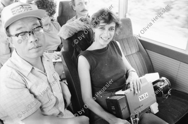 Image of sheet 19840510 photo 22: Journalisten im Bus. Nicaragua 1984