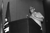 Image of sheet 19840600 photo 43: Der ehemalige deutsche Bundeskanzler Willy Brandt den Honoris Causa in der UNAN, Managua Nicaragua 1984.