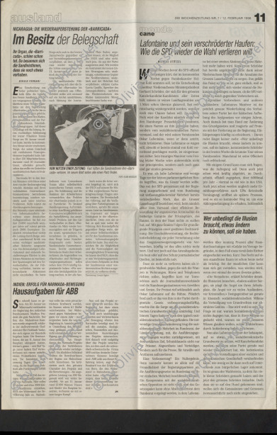 Image of sheet 19840630 photo 38: Soldaten stehen stundenlang Schlange in der Sonne und schützen ihren Kopf mit der Parteieigenen revolutions Zeitung der FSLN «La Barricada».
Wahlen Nicaragua 1984