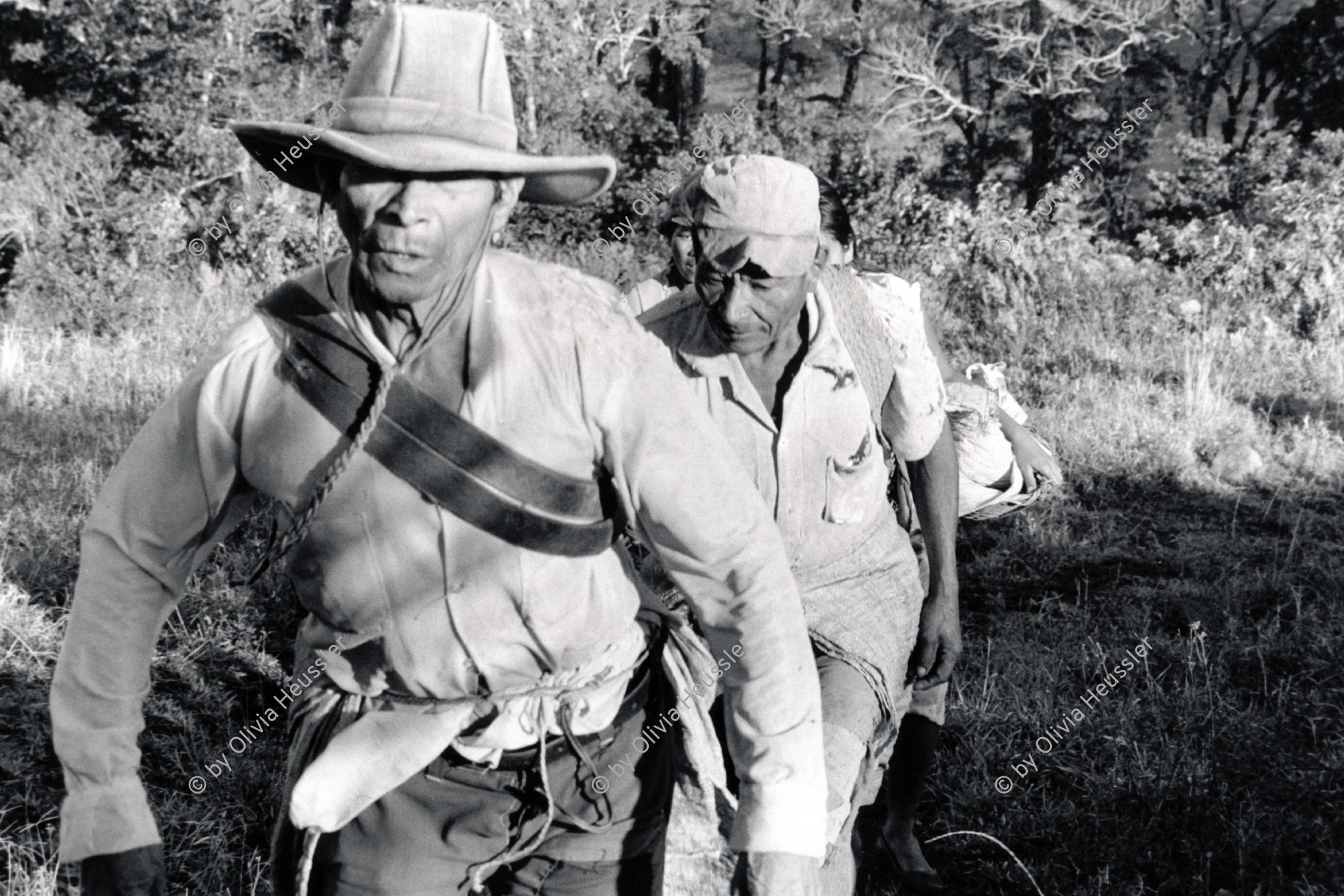 Image of sheet 19850080 photo 9: Kaffeepflücker Arbeiter Männer und Frauen Wanderarbeiter auf dem Weg in die Kaffee Plantage. Matagalpa Nicaragua 02.85 1985 √