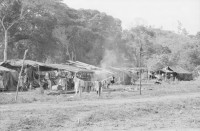Image of sheet 19850270 photo 15: Das Assemtaiento Panali und Bartolo liegt am Rio Coco. Die Kinder haben es schwer und heiss unter den schwarzen Plastikplanen. Ich begleite eine Krankenschwester die jungen Mädchen die erste Hilfe Kurs. Beatmungen an einer Phantompuppe zeigt. Ein Mädchen ist mit ihren Schwestern mit der Kalaschnikov 
The AK-47 is a selective-fire, gas-operated 7.62×39 mm assault rifle, first developed in the USSR by Mikhail Kalashnikov. It is officially known as Avtomat Kalashnikova (Russian: Автомат Калашникова). It is also known as a Kalashnikov, an AK-47, or in Russian slang, Kalash.
unterwegs. Sandino steht an der Mauer. Eine Familie ohne Mann und Oberhaupt (!) bricht seine Zelte ab um in ein neuerstelltes Haus ohne Wände zu ziehen. Frau mit Baby sitzt unter einem Baum. Quilali Rio Coco Nicaragua 1985