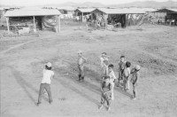 Image of sheet 19850270 photo 20: Das Assemtaiento Panali und Bartolo liegt am Rio Coco. Die Kinder haben es schwer und heiss unter den schwarzen Plastikplanen. Ich begleite eine Krankenschwester die jungen Mädchen die erste Hilfe Kurs. Beatmungen an einer Phantompuppe zeigt. Ein Mädchen ist mit ihren Schwestern mit der Kalaschnikov 
The AK-47 is a selective-fire, gas-operated 7.62×39 mm assault rifle, first developed in the USSR by Mikhail Kalashnikov. It is officially known as Avtomat Kalashnikova (Russian: Автомат Калашникова). It is also known as a Kalashnikov, an AK-47, or in Russian slang, Kalash.
unterwegs. Sandino steht an der Mauer. Eine Familie ohne Mann und Oberhaupt (!) bricht seine Zelte ab um in ein neuerstelltes Haus ohne Wände zu ziehen. Frau mit Baby sitzt unter einem Baum. Quilali Rio Coco Nicaragua 1985