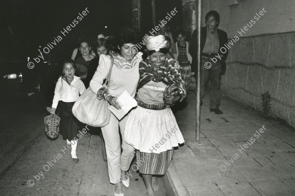 Image of sheet 19850490 photo 30: Nineth de Garcia  heute: today: Nineth Montenegro (left) with a Indigena is one of the founders of the Mutual Support Group (Grupo Apoyo Mutuo, or GAM) for relatives of the disappeared. Her husband Fernando was abducted three months before. But this group is not being formed simply to hold hands. They are supporting each other to protest the injustice of the disappearances.
Nineth de Garcia heute: Nineth Montenegro besetzt mit ihrer Gruppe Grupo Apoyo Mutuo (GAM) die Kathedrale und protestiert gegen die Politik ihres Landes. Portrait. (Bild via AP) 
Guatemala City 1985 √

Nineth Varenca Montenegro Cottom es una activista por los derechos humanos guatemalteca, víctima del terrorismo de Estado. Fue la primera persona que se enfrentó usando la resistencia civil al ejército nacional, cuando salió a las calles a reclamar por el paradero de su esposo Edgar Fernando García, que había sido capturado de modo ilegal y desaparecido el 18 de febrero de 1984. La desaparicion de su esposo fue un caso que nunca se esclareció conforme a la ley.
Guatemala 1985 Human rights