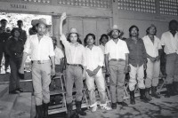 Image of sheet 19860030 photo 38: Contras Contra Rebellen junge Bauern aus der Gegend werden überführt. El Rama. Sie beschwören das sie nicht schuldig sind. RAAS El Rama
Krieg Sandinisten War 
Nicaragua 1986 √
