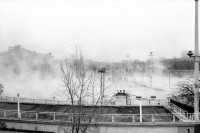Image of sheet 19860220 photo 13: Ein Freiluftschwimmbad in Moskau. Russland, soviet union
Open air public Swimmingpool in Winter, near Central Power Station Moscow. Russia, 1986 √