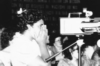 Image of sheet 19870010 photo 6: Kamera frau woman female Journalist Video celebration women's international day
am Fest Akt für den internationalen Frauentag. Nicaragua Tag der Frau Managua
8. März 1987 
© 1987, by OLIVIA HEUSSLER / www.clic.li